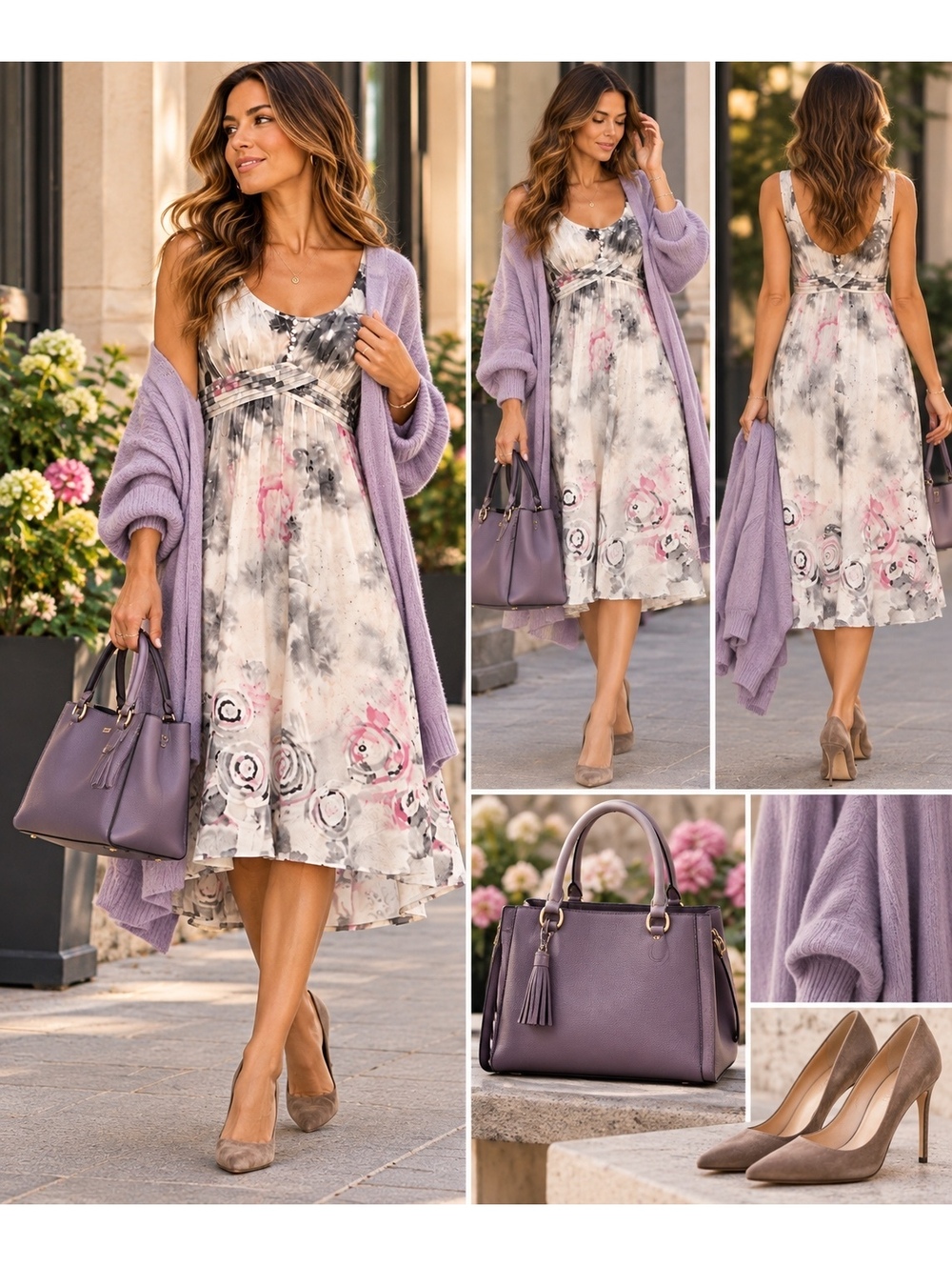 Kensie Silk Cotton Floral Sundress Soft Romantic Cottagecore